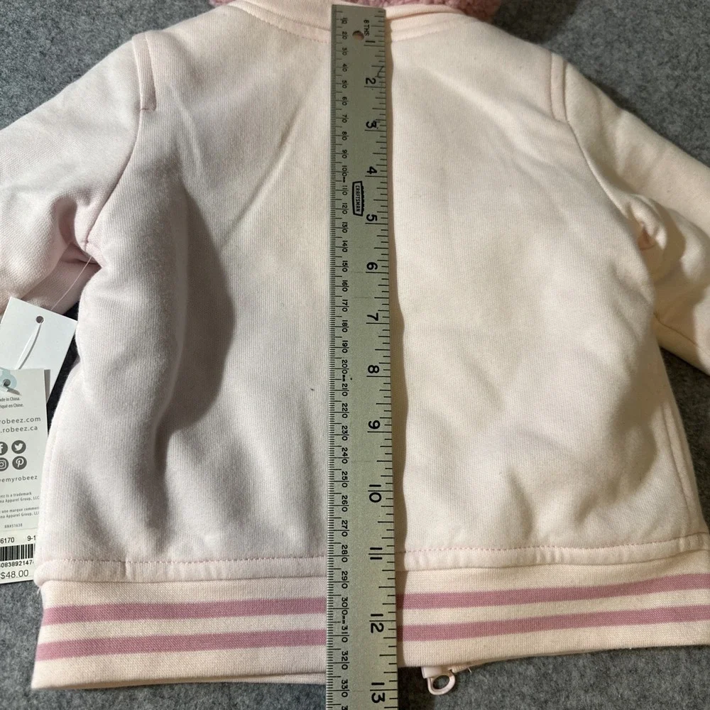 Robeez Pink Sherpa Reversable Jacket Babies Girl Size 12 Months New‎ with Tags